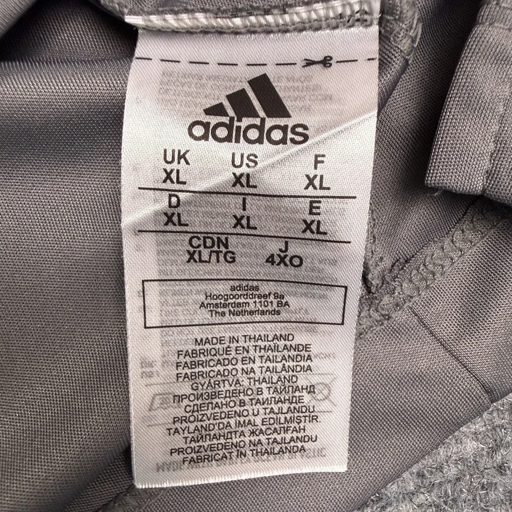 Adidas Mens Primeblue 1/4 Zip Soccer Training Pullover Shirt XL Gray Lou Fusz